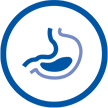 Reduce the risk of urinary stones - blue icon